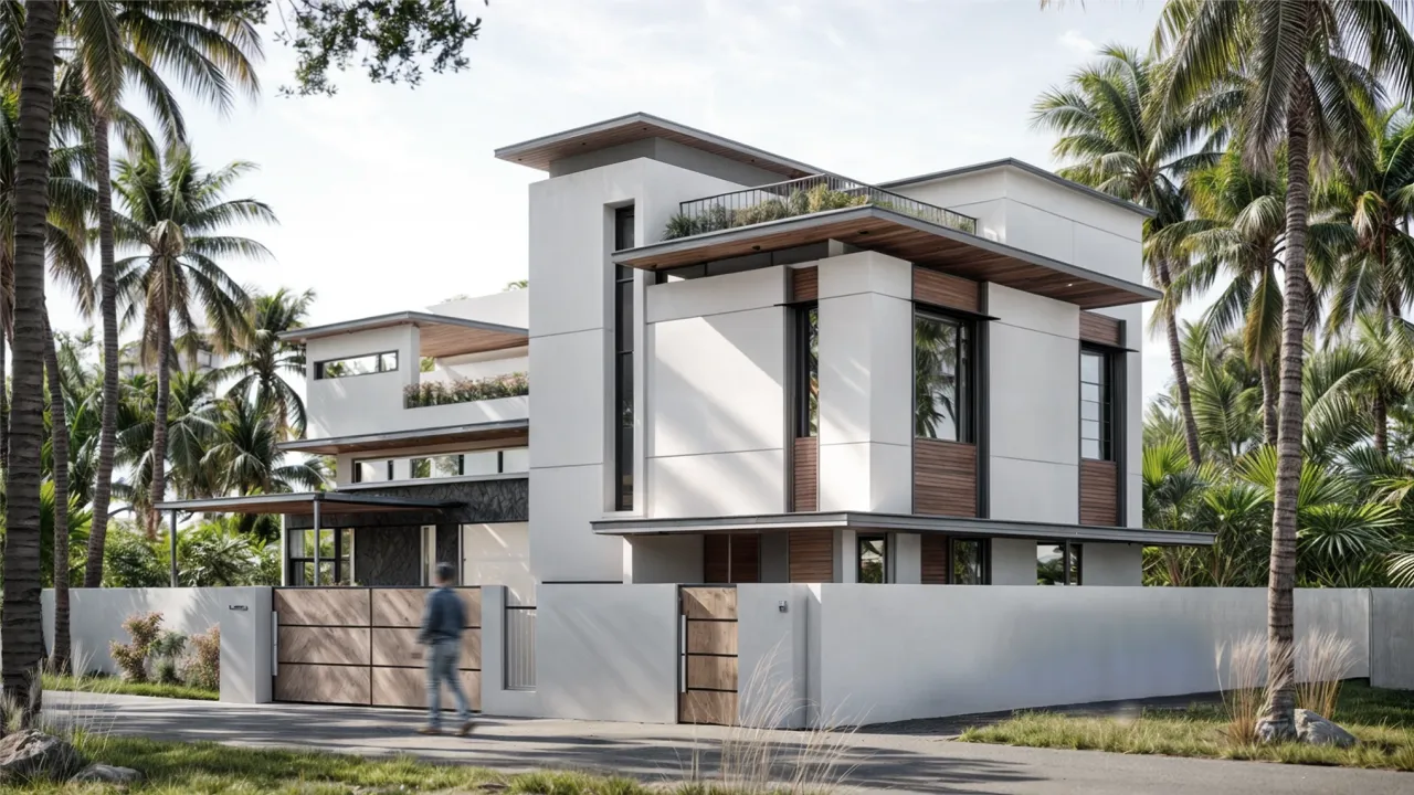 The residence from the street