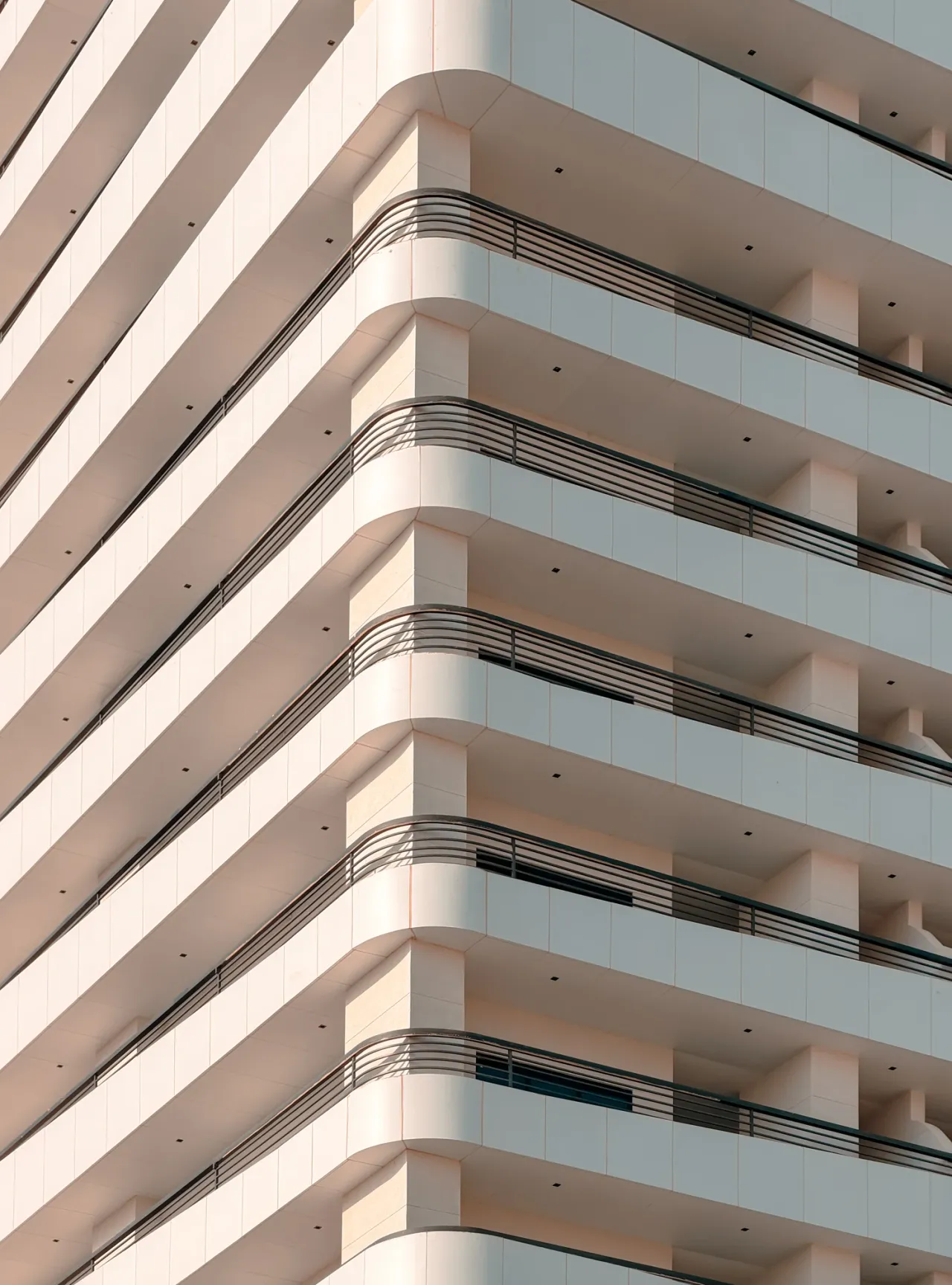 Repeating curved balconies