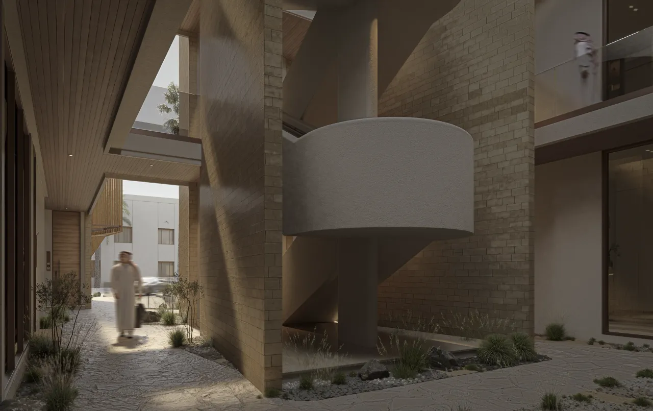 Stair, bridge and courtyard threshold